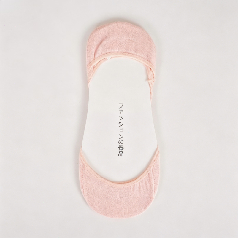 Invisibility Sock Loafer - Светло-розовые хлопковые невидимые носки-следки для женщин,