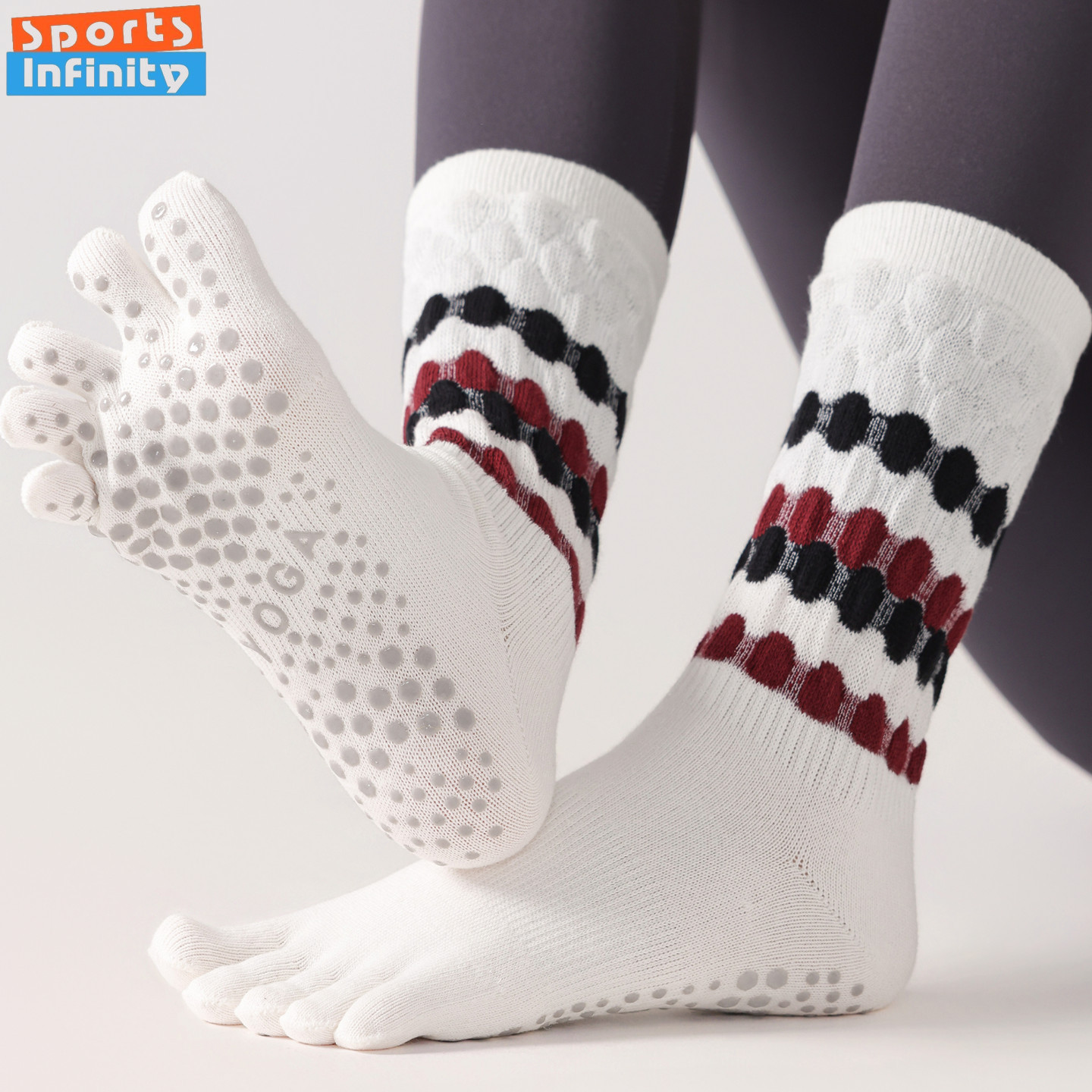 Toe Sock Split - Модные носки для йоги с пятью