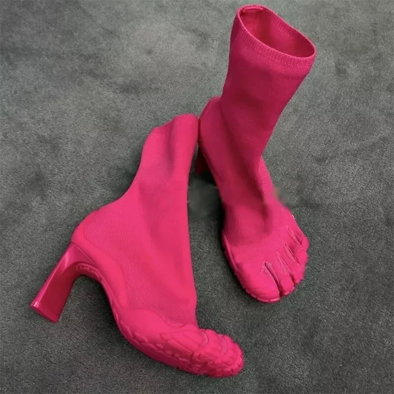 Toe Sock Split - Модные женские ботильоны с раздельным носком
