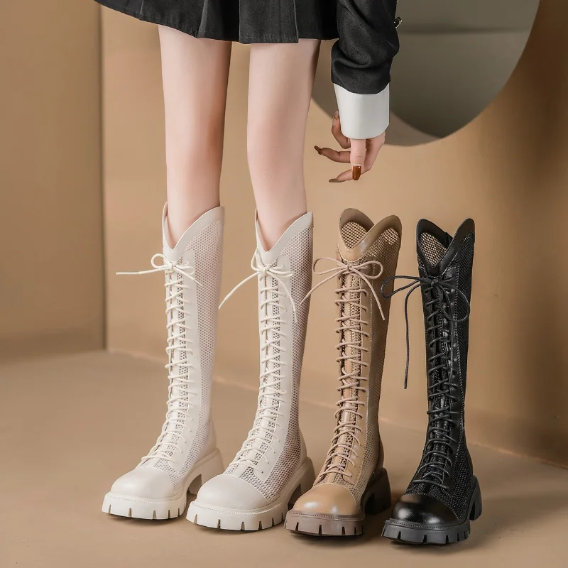 Knee High Sock Women - Женские летние сапоги до колена в