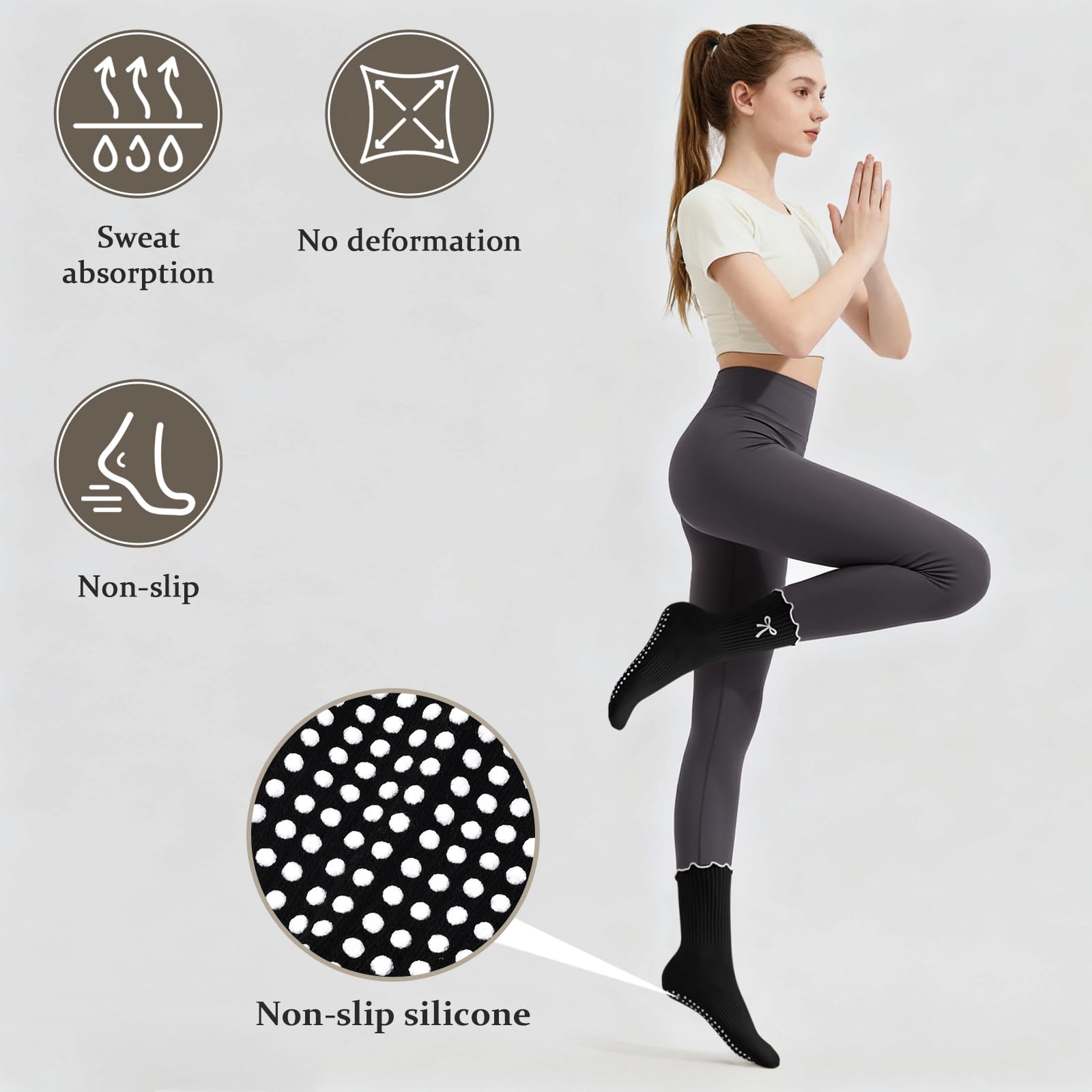 3 пары противоскользящих носко – обзор и цена Grip Sock Yoga