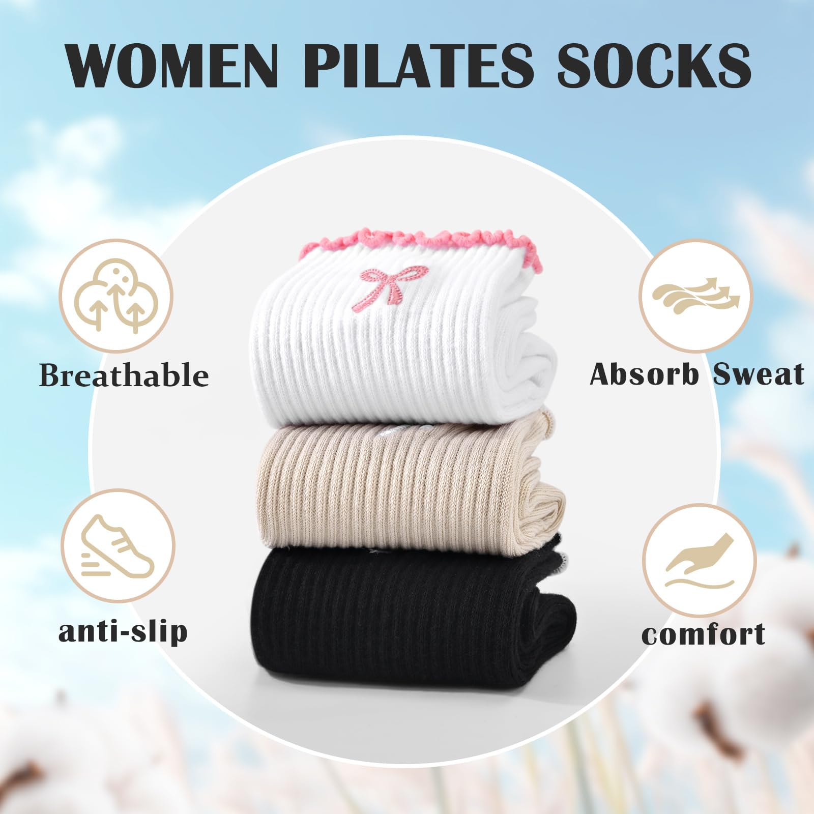 3 пары противоскользящих носко – обзор и цена Grip Sock Yoga