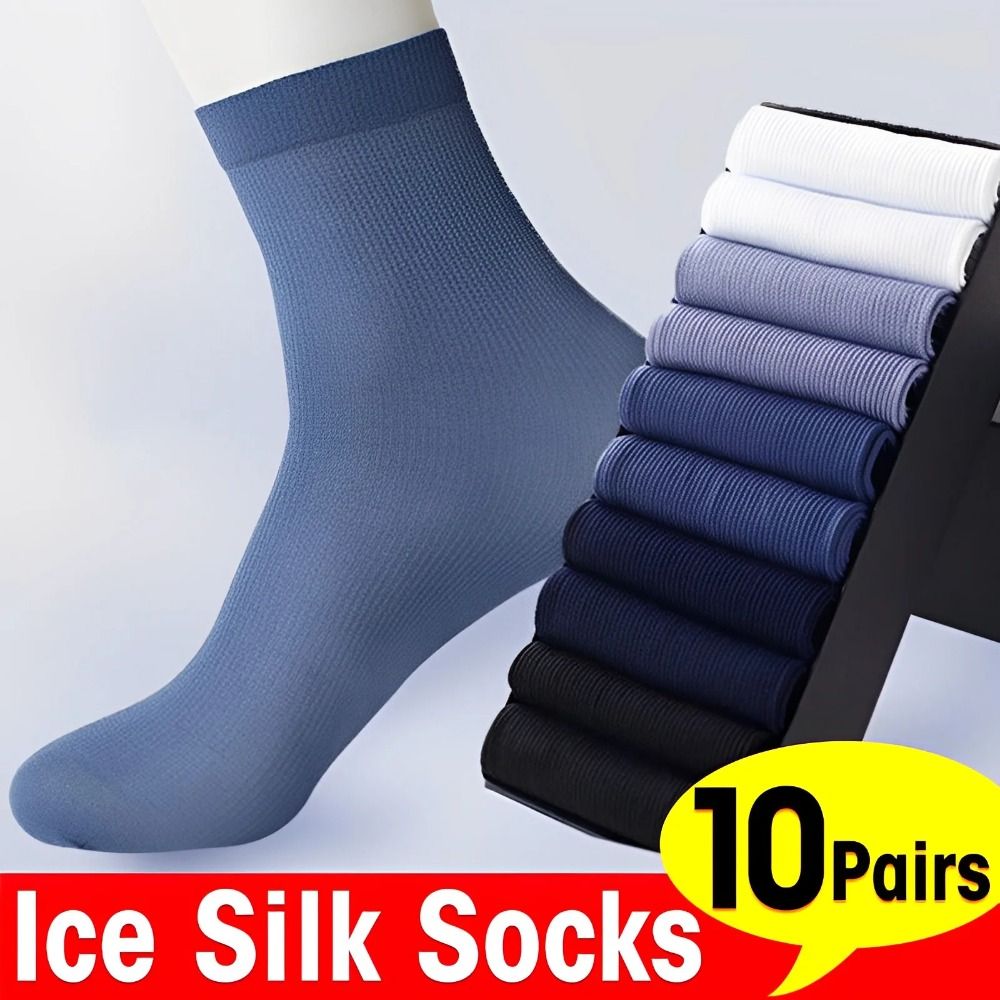 10 пар новых дышащих мужских н – обзор и цена Silk Sock Bamboo