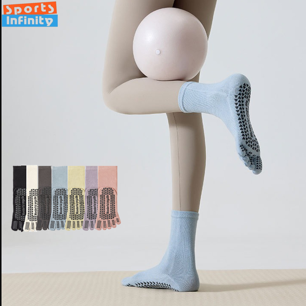 Модные носки для йоги с пятью  – обзор и цена Toe Sock Split