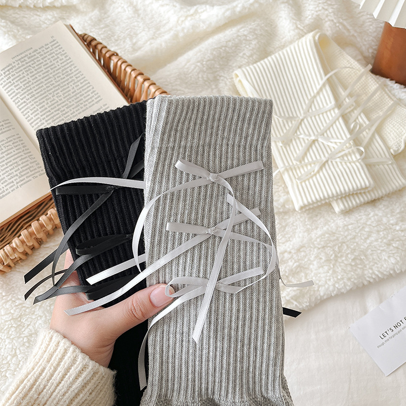 Вязаные гетры для девочек, бел – обзор и цена Boot Sock Slouchy