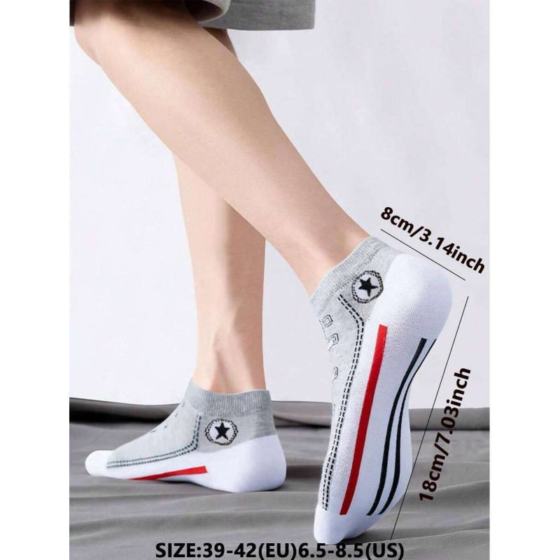 5/10 пар разноцветных дышащих  – обзор и цена Ankle Sock Low Cut