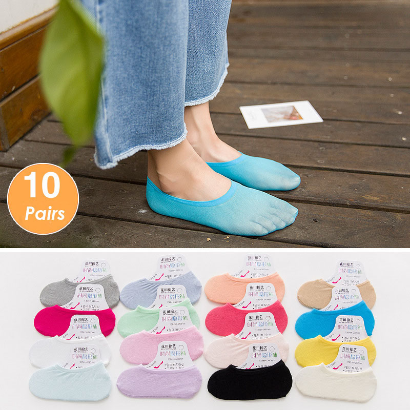 5 пар, 10 шт., женские носки,  – обзор и цена Invisibility Sock Loafer