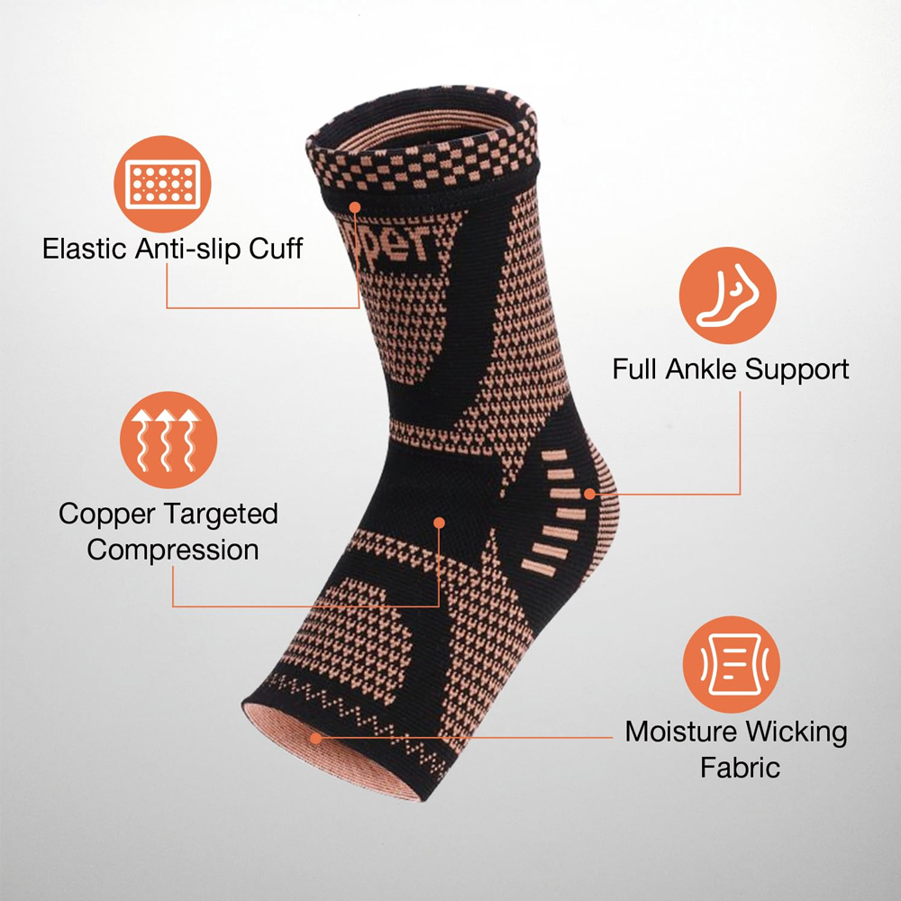 2 шт. медных компрессионных но – обзор и цена Ankle Brace Sock