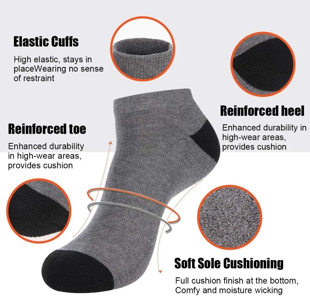 1-10 пар дышащих мужских летни – обзор и цена Ankle Sock Low Cut