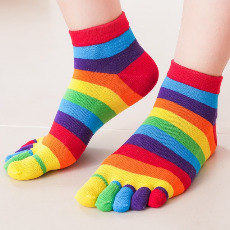 Женские носки с радужными поло – обзор и цена Toe Sock Split