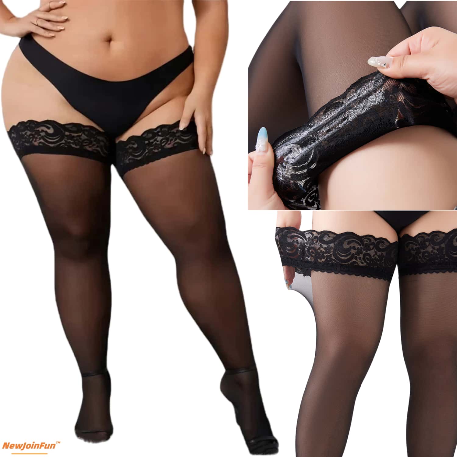 5 пар кружевных чулок-ботфорто – обзор и цена Thigh High Sock Stay Up
